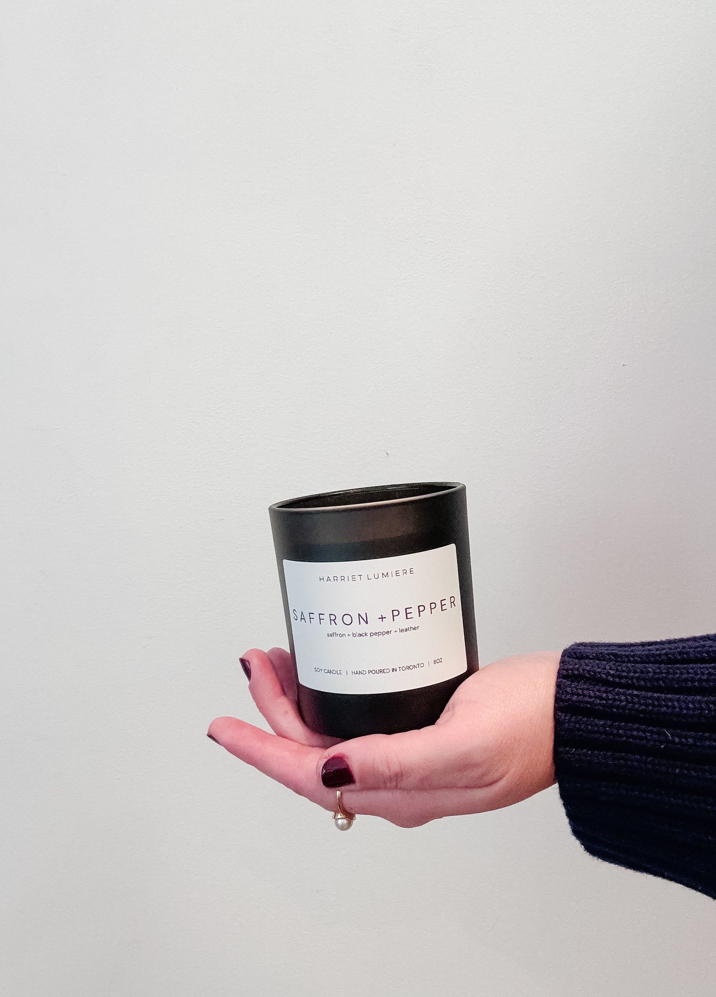 SAFFRON + PEPPER CANDLE (flat bottom)