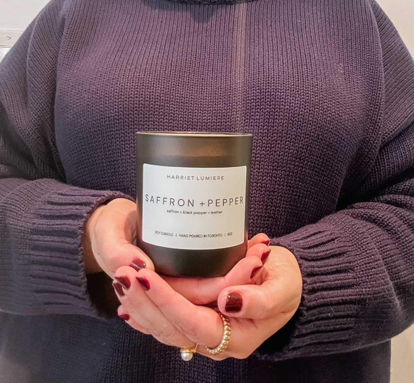 SAFFRON + PEPPER CANDLE (flat bottom)